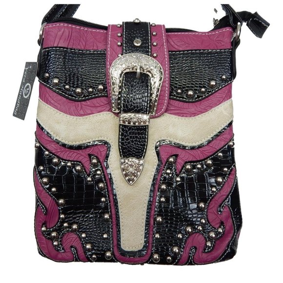 Vera Handbags Womens Western Cross Body Handbag Pi - Picture 2 of 8